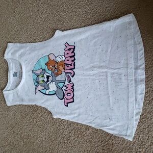 Tom and Jerry XS cartoon juniors muscle tank